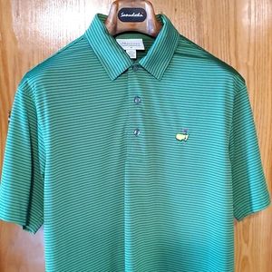 Green authentic MASTERS polo golf shirt size medium